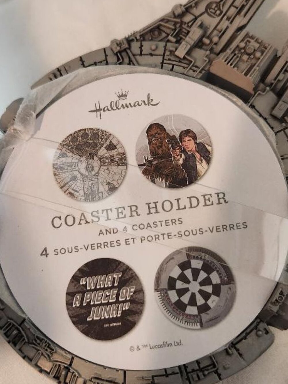 Hallmark Star Wars Millennium Falcon Sculpted Coaster Holder - Picture 5 of 5